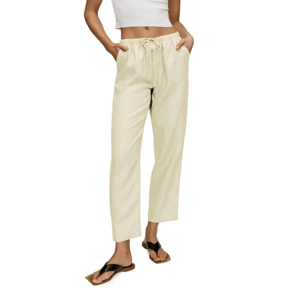 Women's Slim Fit Linen Pants XL NEW
